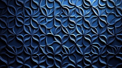 Aufkleber - Black patterns displayed on a blue background