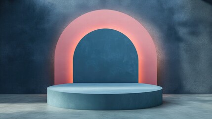 Aufkleber - Abstract Podium Platform for Product Presentation 3D Rendering
