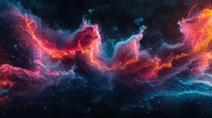 Aufkleber - Colorful abstract fractal design rendered in 3D on a dark backdrop