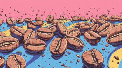 Poster - Abundant Brown Aromatic Coffee Beans