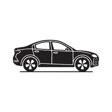 Car  icon silhouette Vector illustration art