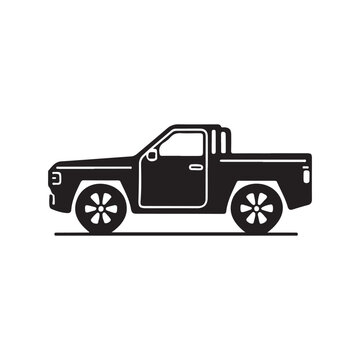 Car  icon silhouette Vector illustration art
