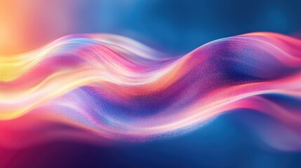 Poster - Abstract painting featuring modern blurred wave designs with a glowing creative vintage aesthetic Conceptual representation of futuristic technology in business