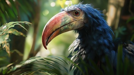 Poster - Beaked bird in natural setting
