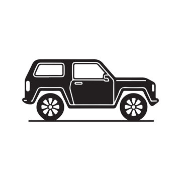 Car  icon silhouette Vector illustration art