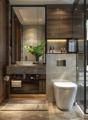 Modern Luxury Bathroom Design Illustration