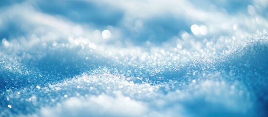 Aufkleber - Bright Blue Macro Snowscape With Diagonal Division