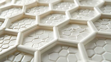 Close-up of a white honeycomb pattern