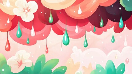 Aufkleber - Abstract Colorful Background Featuring Raindrops