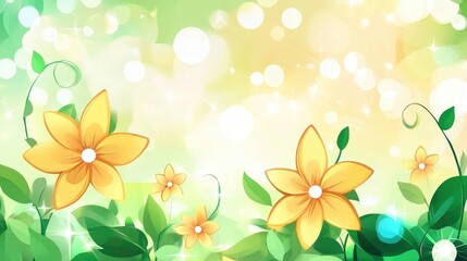 Aufkleber - Bright Yellow Flower with Fresh Natural Background