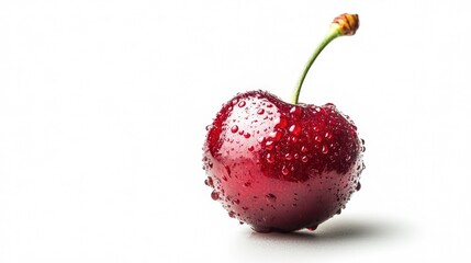 Poster - Cherry Isolated Against a White Background