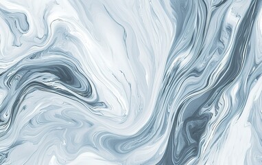 Poster - Elegant swirl patterns in shades of gray and white create a serene abstract design for modern decor