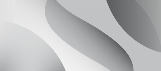 Aufkleber - Premium background design gradient white grey shape line pattern. Vector illustration template