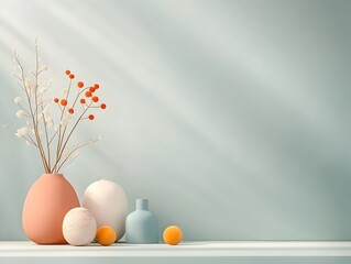 Poster - Sleek and minimalist 3D studio environment with a neutral gray background bare floor and wall surfaces