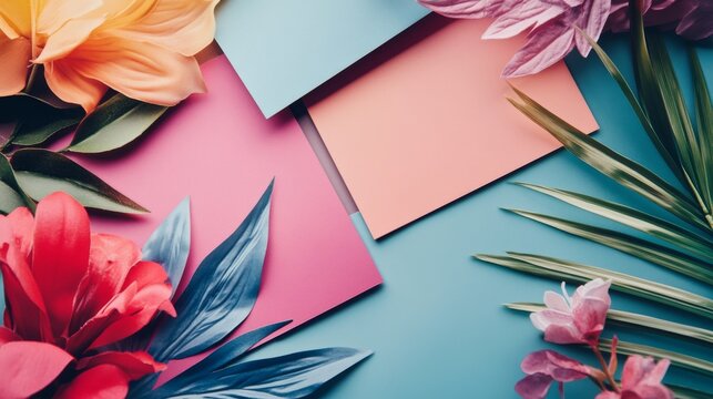 A collection of color swatches featuring the latest trendy colors, including the 2024 Color of the Year.