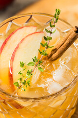 Wall Mural - Cold Refreshing Apple Cider Smash Cocktail