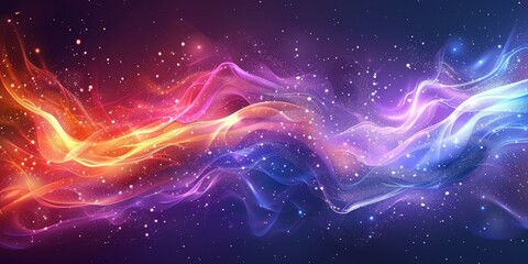 Wall Mural - Abstract Colorful Cosmic Nebula Illustration