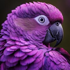 Wall Mural - A vibrant purple bird with striking features. The rich colors make it perfect for wildlife art. This image captures the beauty and uniqueness of nature. Ideal for nature lovers. AI