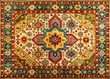 © Arethaawykoff - Vibrant oriental rug featuring intricate patterns and rich colors, situated against creamy white background. This stunning piece adds warmth and character to any space