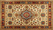 © Arethaawykoff - Colorful oriental rug featuring intricate geometric shapes and floral patterns, adding warmth and elegance to any space. Its detailed design showcases blend of vibrant colors and traditional motifs