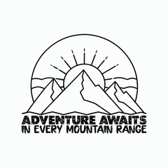 Adventure Awaits in Every Mountain Range typography design