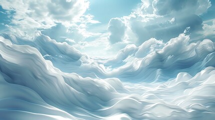 Wall Mural - Abstract Cloud Landscape of  Soft Light