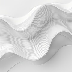 Canvas Print - White abstract waves background