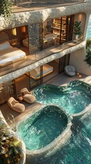 Poster - Luxury Modern House with Outdoor Pools