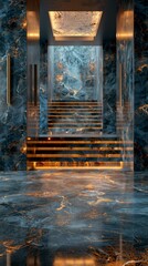 Wall Mural - Modern Luxury Marble Staircase Interior Design