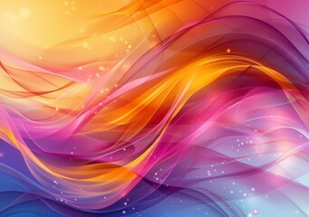 Wall Mural - Abstract Colorful Wave Background Design