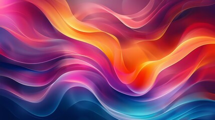 Sticker - Abstract Colorful Wave Background Design