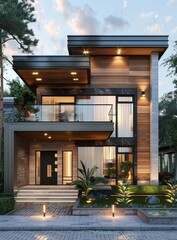 Wall Mural - Modern Exterior Design of a Stylish House