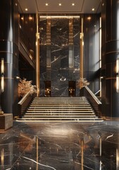 Wall Mural - Luxury Modern Grand Hotel Lobby Interior Design