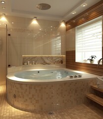 Poster - Modern Luxurious Spa Bath Interior Design