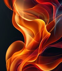 Sticker - Abstract Fire-like Flowing Design