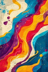 Canvas Print - Abstract Colorful Flowing Patterns