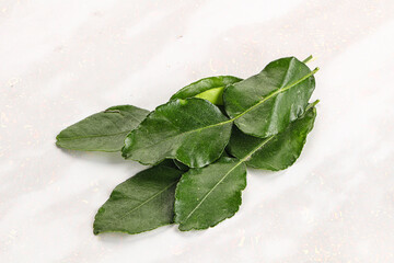 Wall Mural - Aroma seasoning kaffir lime leaves