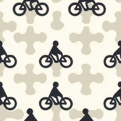Poster - Minimalist Organic Curves in Abstract Design, seamless pattern