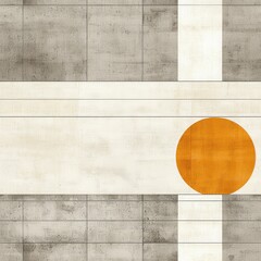 Poster - Minimalist Abstract Shapes with Beige Textures, seamless pattern