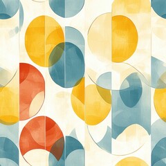 Poster - Clean Geometric Abstraction with Minimalist Design, seamless pattern