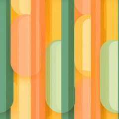 Poster - Bright Geometric Minimalist Abstract Design, seamless pattern