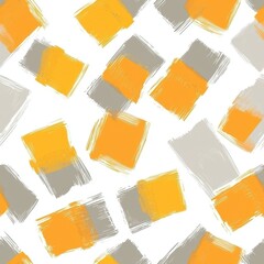 Poster - Soft Abstract Brush Strokes in Minimalist Design, seamless pattern