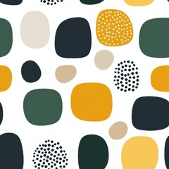 Poster - Soft Abstract Minimalist Line Art Design in Beige Tones, seamless pattern