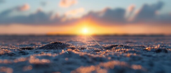 Sunrise Over Sandy Beach