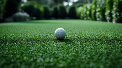 Golf Ball on Green Grass Photo