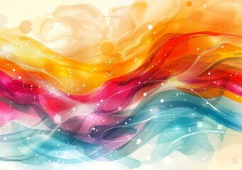 Abstract Colorful Wave Background Design