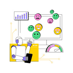 Poster - AI-Powered Sentiment Analysis abstract concept vector illustration.