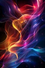 Poster - Abstract Colorful Flowing Lines