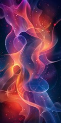 Sticker - Abstract Colorful Flowing Nebula