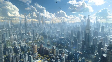 Futuristic Cityscape Panorama